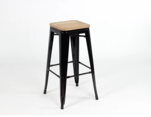 Paris Kitchen Stool - Wood Seat